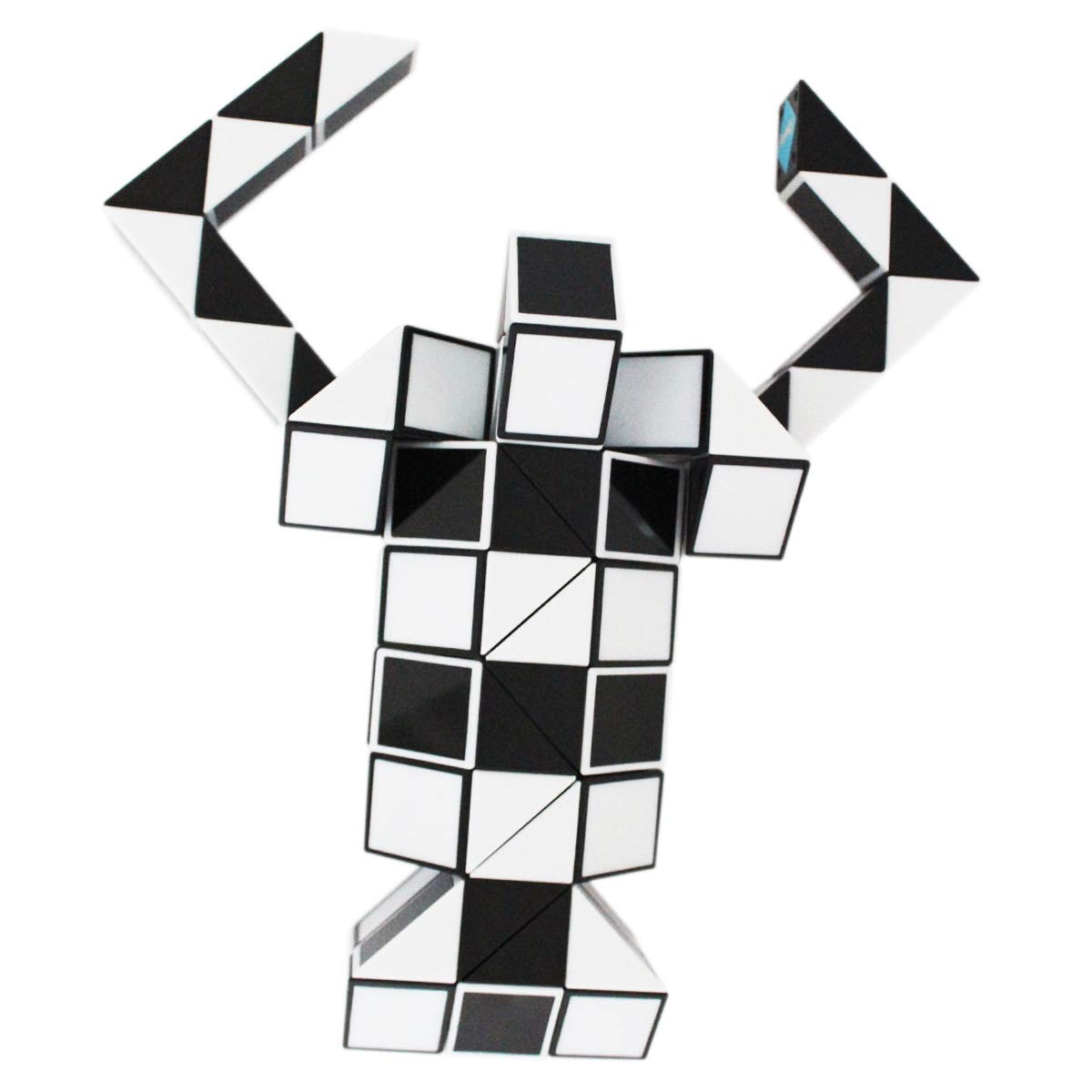 Mipartebo Magic Snake Cube Twist Puzzle, Large Size, Black, Model ZCMC2472, Fidget Toy for Kids, Adults & Teens