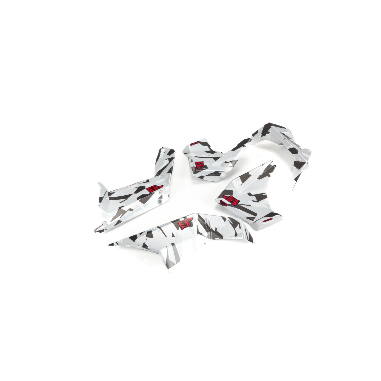 ARRMA 1/7 Guard Set - Painted White Camo, Small Size, Plastic Material, Model ARA411017