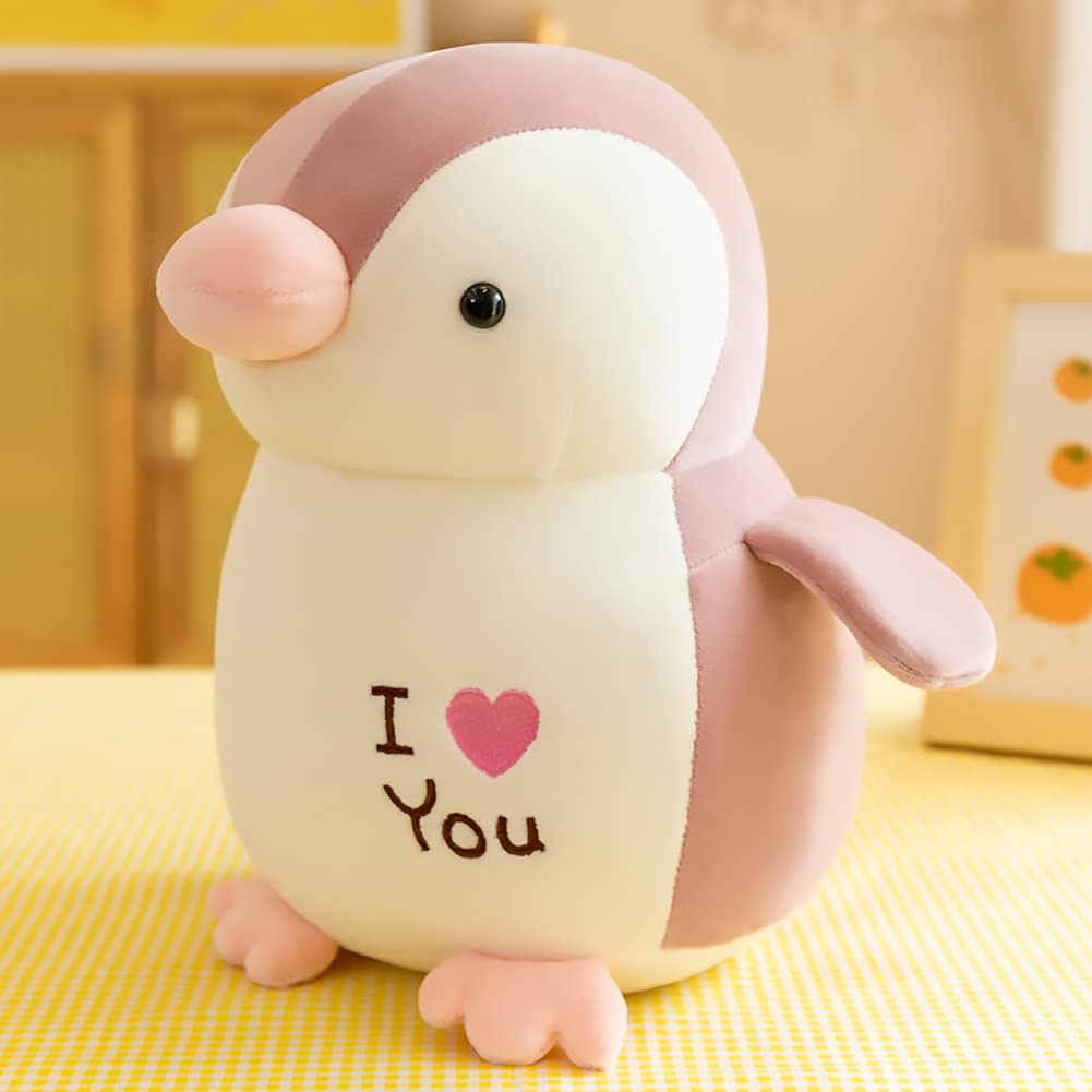 HWD 8.7" Soft Stuffed Penguin Doll, Pink Polyester Toy for Kids, Model H-QE-0102, Perfect Gift for Birthdays & Christmas