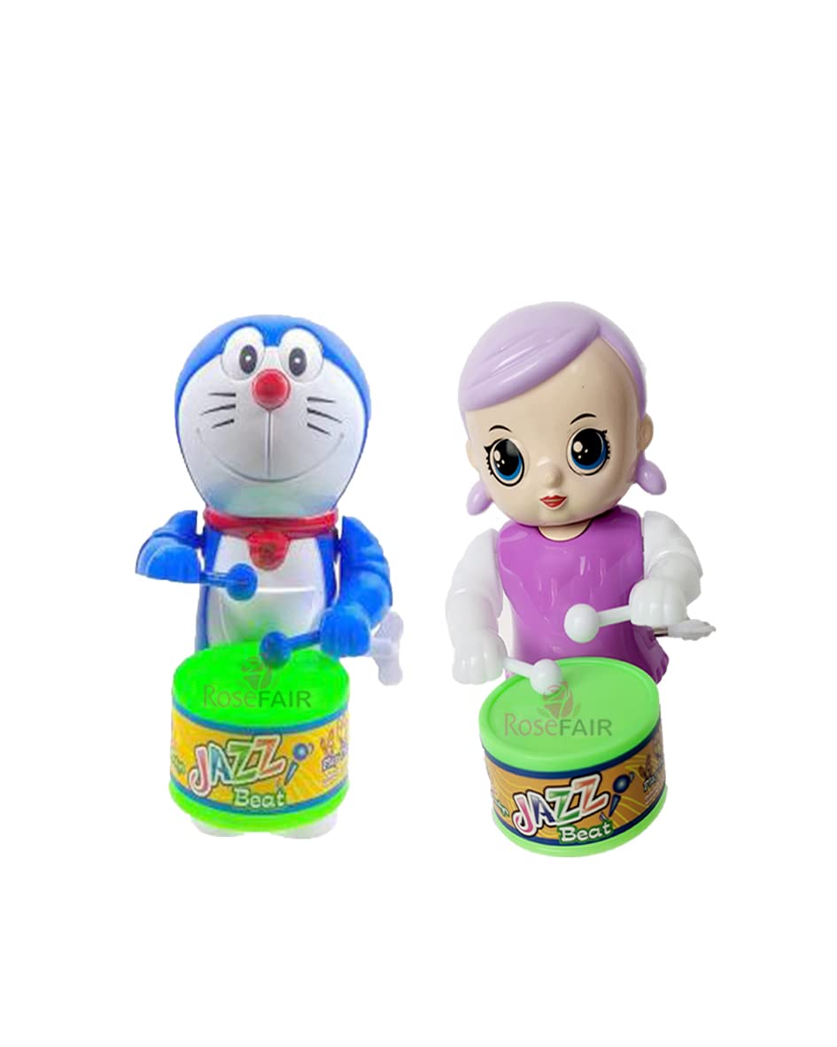 PRIMEFAIR Cute Drummer Toy with Drumming and Dancing Action for Kids Baby Rattle Toys Set Toddler Kids KeyOperated (DOREBABY0