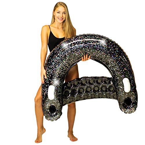 Poolcandy Sun Chair Water Raft, Multiple Chair Styles (Black Onyx)