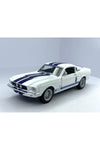 KiNSMART 1967 Ford Shelby Mustang GT500 Die Cast Model Toy Car, 1:38 Scale, White, Pullback Action
