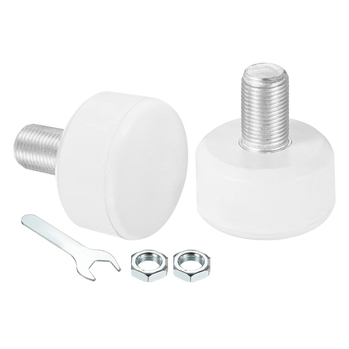 Patikil Roller Skate Toe Stops With 0.6'' Bolts, 1 Pair 82A Rubber Brake Stoppers Block Round For Roller Skate Accessories Repla