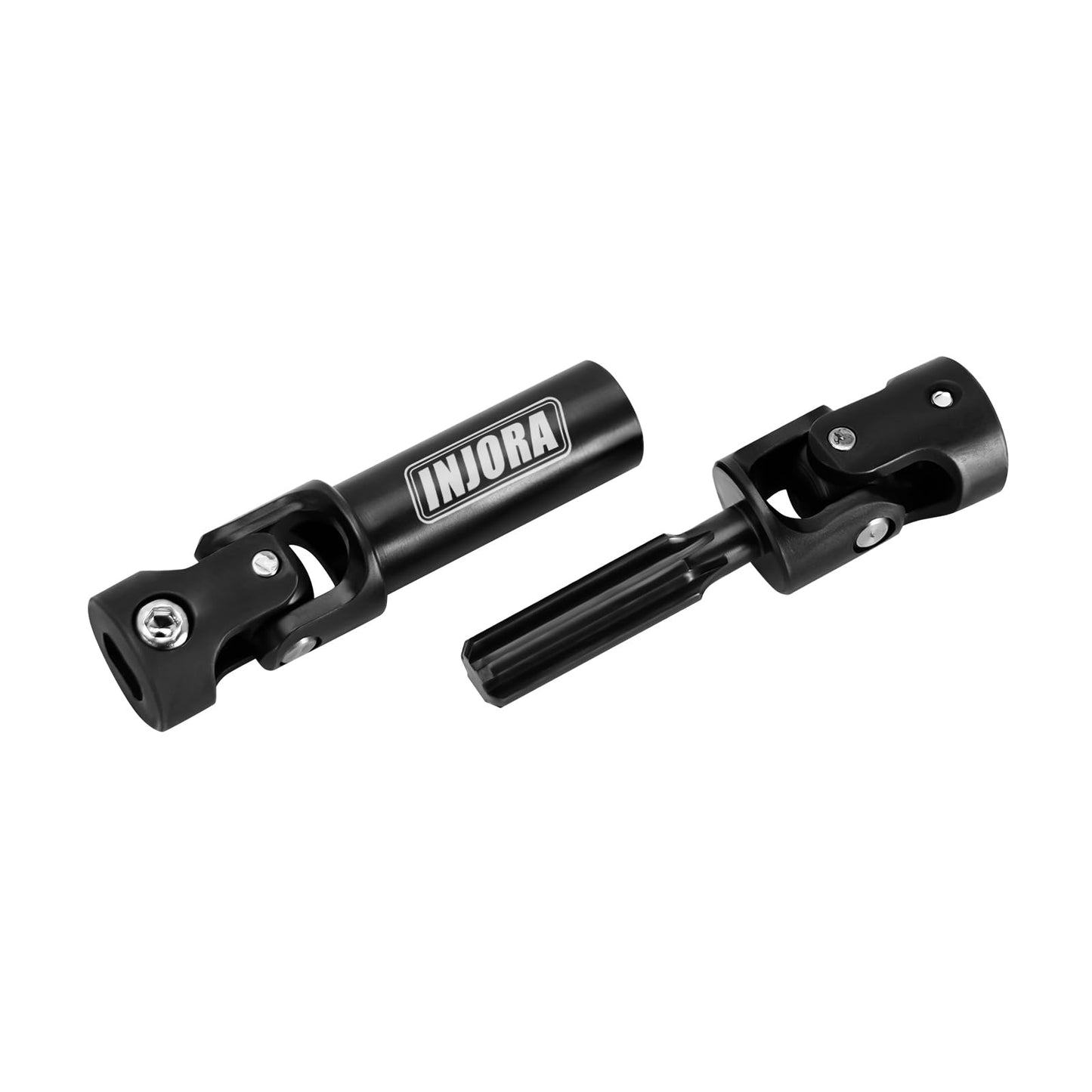 INJORA Hardened Steel Drive Shafts for 1/18 RC Crawler TRX4M, Small, Black, Model 4M-84BK, 23g/Set Upgrade