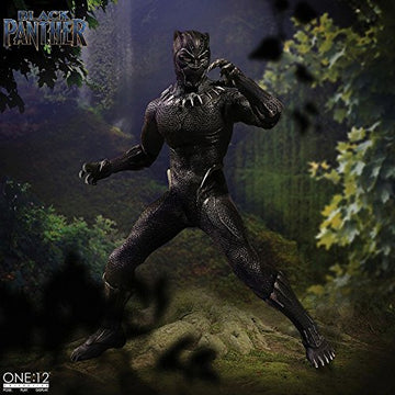 Mezco One:12 Collective Marvel Black Panther Action Figure - Multi-color, Metal, Model 512482