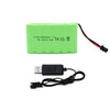 Tosiicop 7.2V 2400Mah Nimh Battery - Rc Car Rechargeable Battery Aa With Sm-2P 2 Pin Plug And Usb Charge Cable For Rc Truck Car