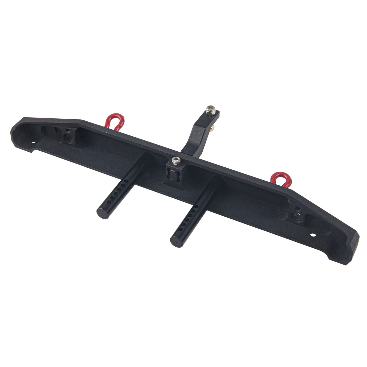 Vgoohobby RC Rear Bumper with Lights Shackles Trailer Hitch Compatible with Traxxas TRX-4 Axial SCX10 90046 90047 SCX10 II 1/10