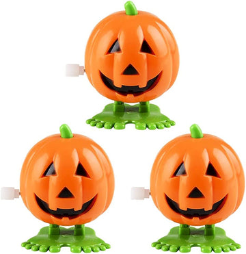 The Dreidel Company Halloween Pumpkin Wind-Up Toys, Birthday Party Favors, Novelty Toys for Boys and Girls, 2'' Inches (12-Pack)