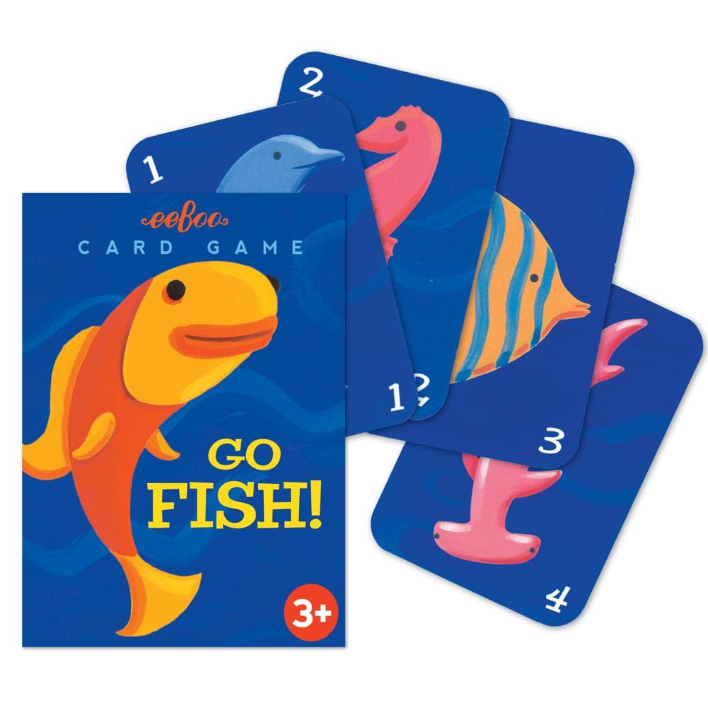 Eeboo: Go Fish Playing Card Game, Cards Are Durable And Easy To Use, Instructions Included, Educational And Fun Learning, For Ages 3 And Up