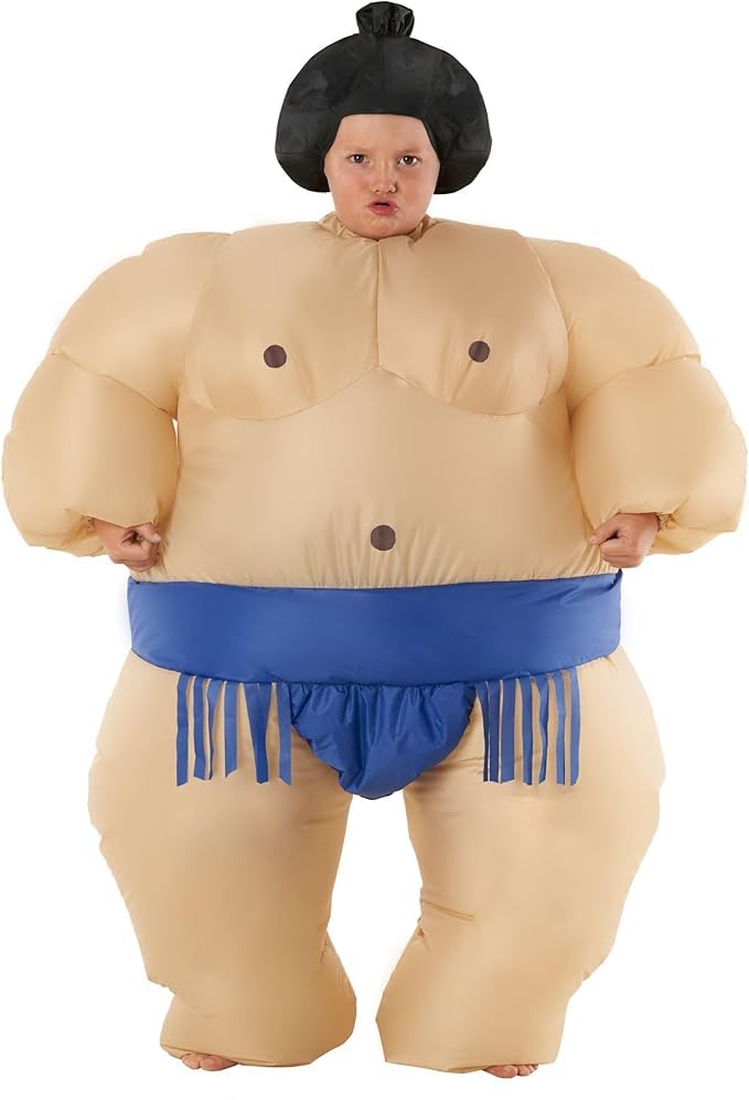 Morph Blue Sumo Wrestler Inflatable Costume For Kids Inflatable Costume Sumo Wrestling Suit For Kids Halloween Costume Kids