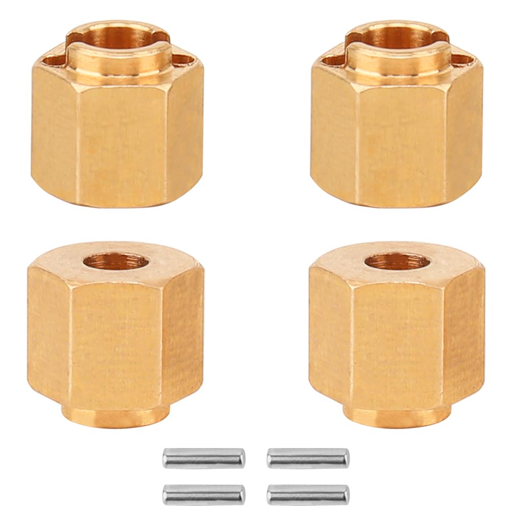 Pothyes 8G Brass Wheel Hex Hub 6Mm Standard Adaptor For Redcat Ascent18 Trx4M 1/18 Rc Crawler Car Stock Upgrade
