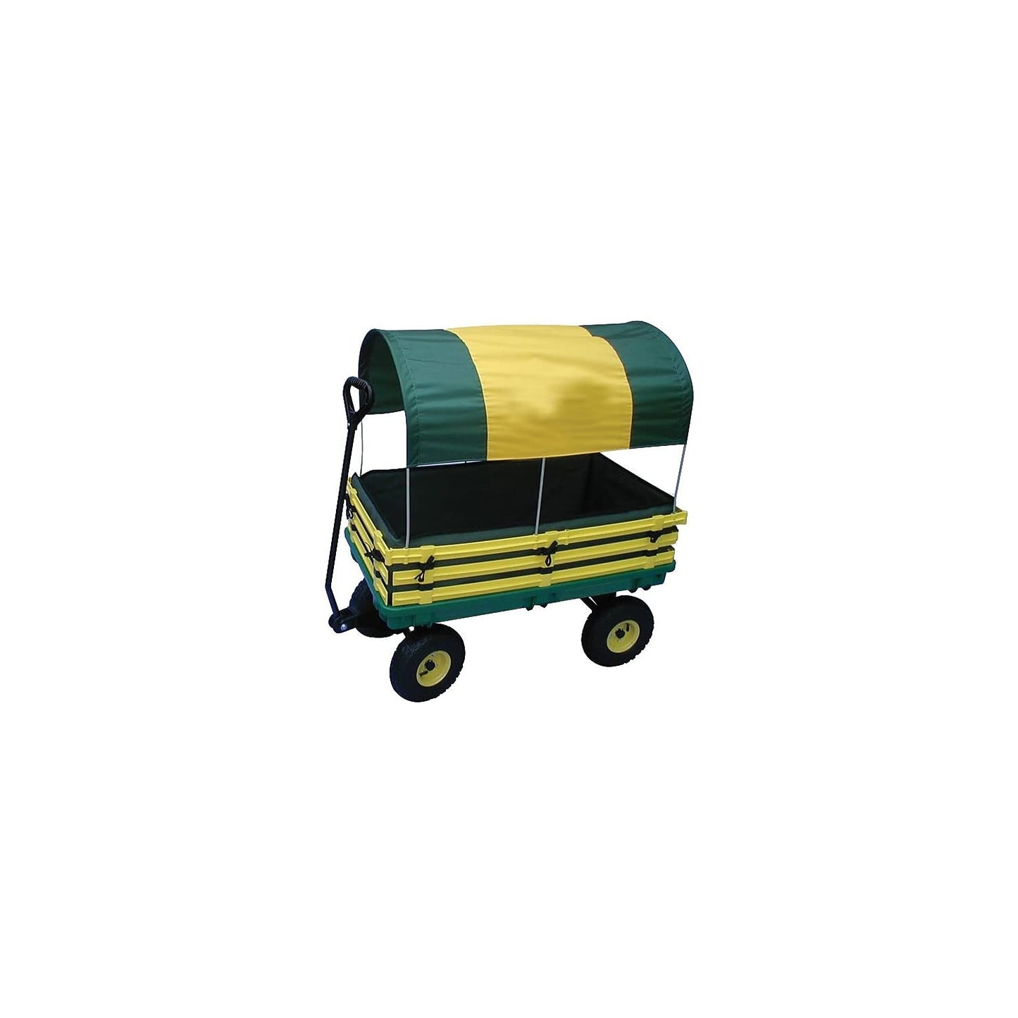 Millside Industries Trekker Wagon With Yellow Poly Rack Set , Green