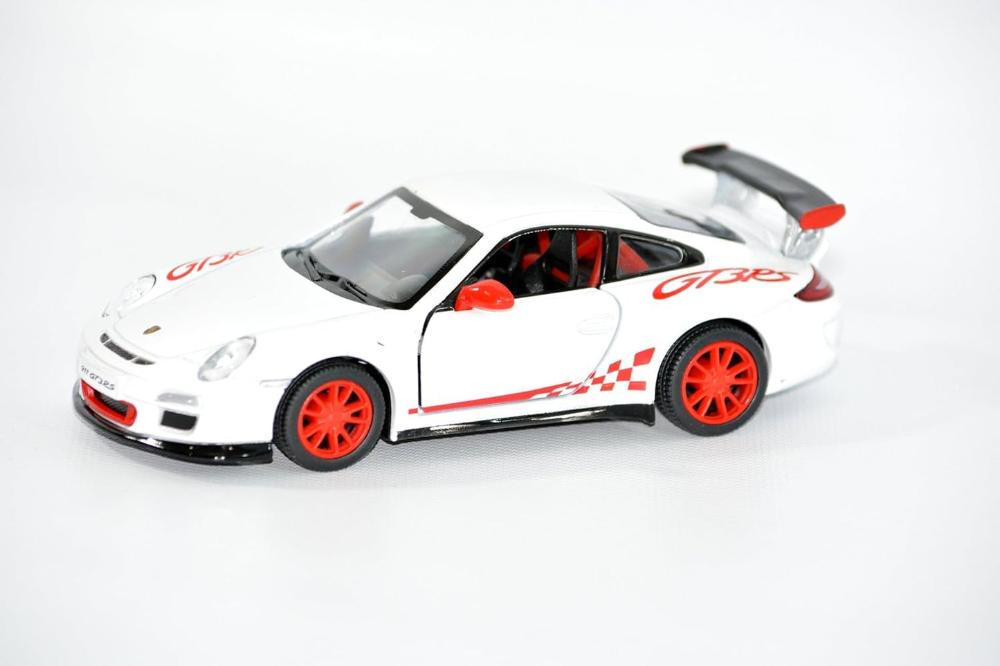 KiNSMART Porsche 911 GT3 RS SetOf4 1:36 Scale 5'' Die Cast Model Toy Super Sports Car White/Orange/Silver/Black