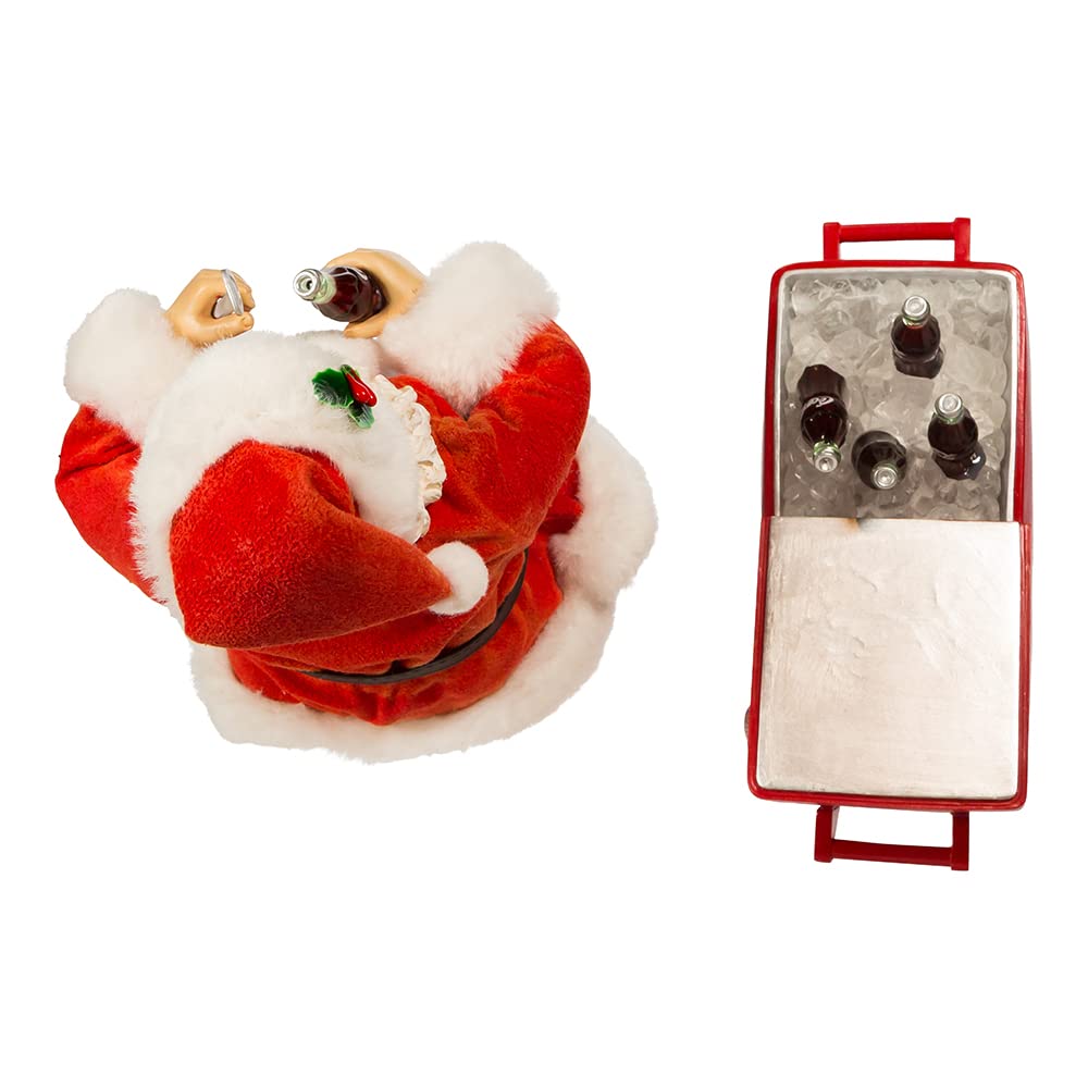Coke Santa with Table Cooler, 2 Piece Set