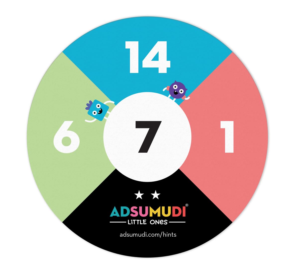 Adsumudi Math Game - Little Ones - The Adorably Fun Game for Clever Kids to Grow Their Addition, Subtraction and Mental Math Ski
