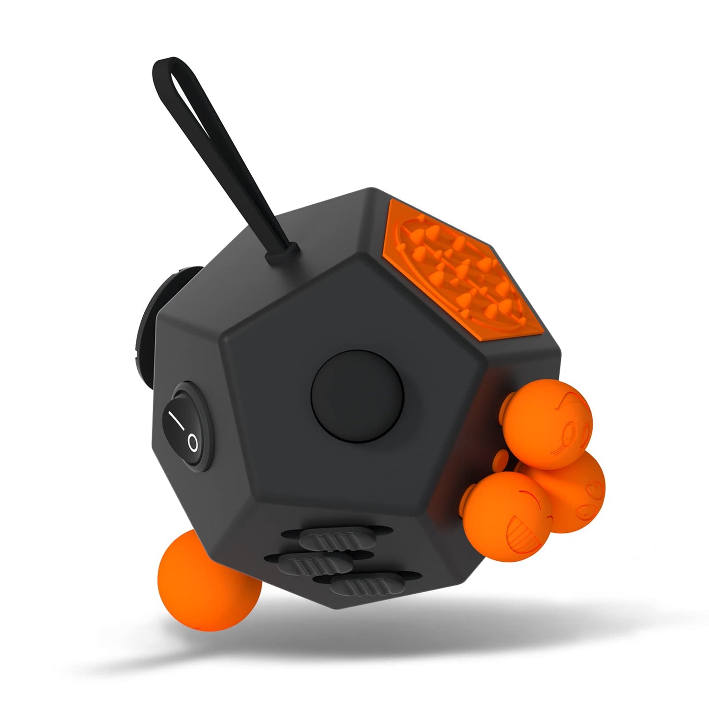 Fidget Dodecagon –12 Sided Fidget Toys For Adults And Kids-Stress Cube Fidget Toy For Stress Relief & Focus, Easter Basket Stuffers Gift Idea (A1 Black)