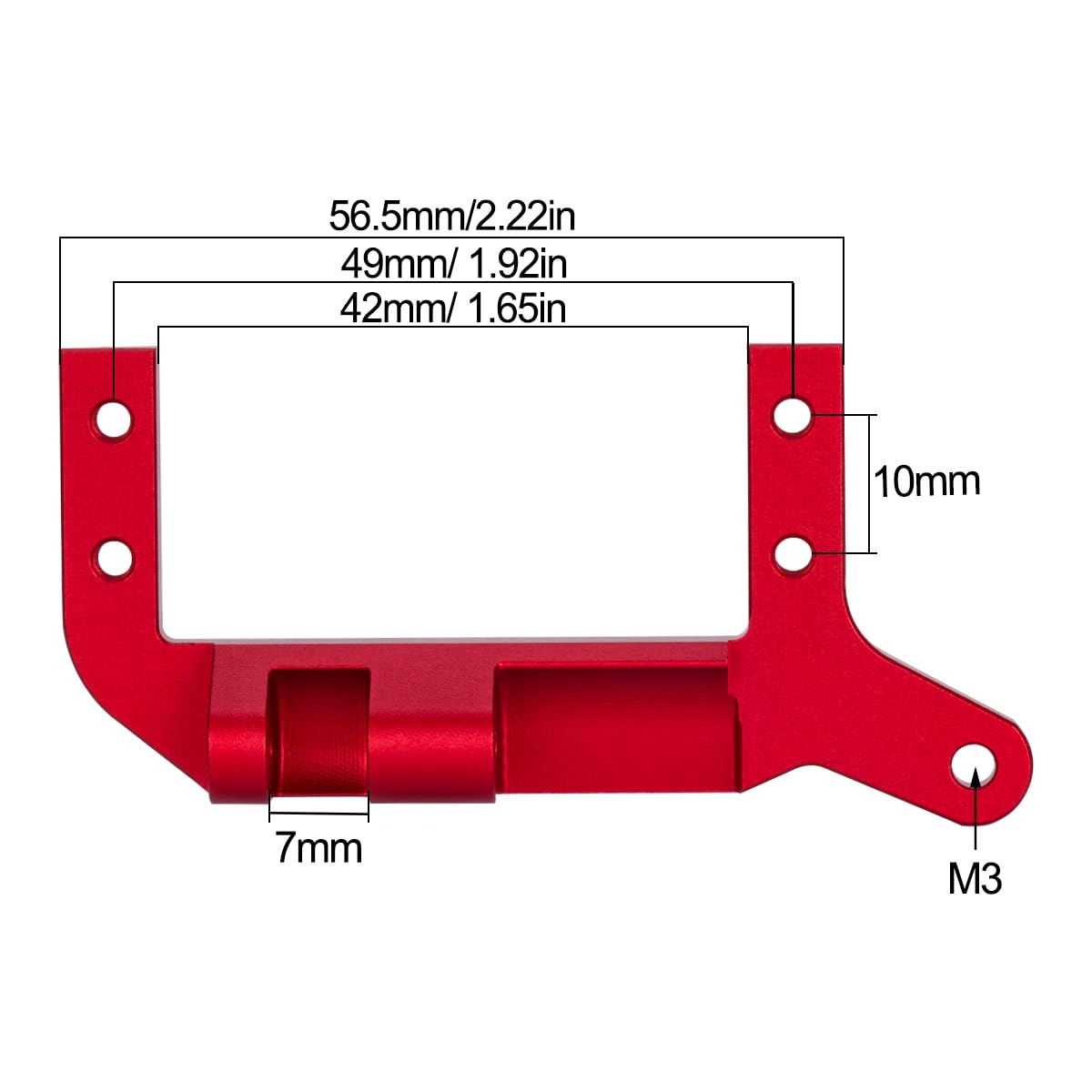 RC TRX4 Servo on Axle Mount,TRX4 SOA Mount 4-Link Suspension for 1/10 RC Crawler Car TRX-4 Aluminum Upgrade Parts (Red)