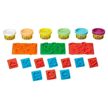 Hasbro Play-Doh Fundamentals - 10 Numbers plus Multiple Shape Stamper Tools plus 6 Colors of Play-Doh