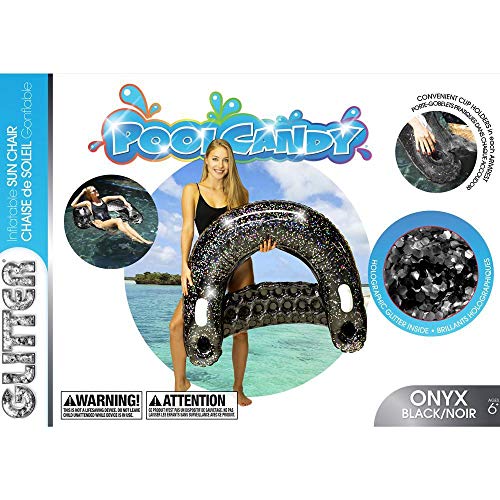 Poolcandy Sun Chair Water Raft, Multiple Chair Styles (Black Onyx)
