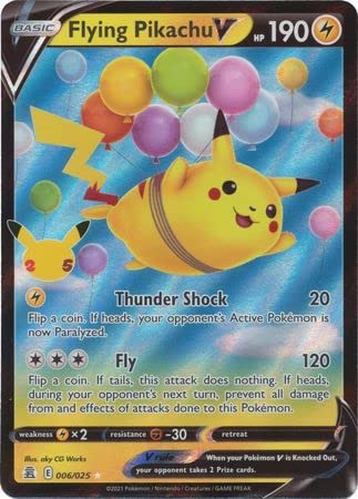 Pokémon Flying Pikachu V - 006/025 Ultra Rare Card - Multicolor Collectible Trading Card