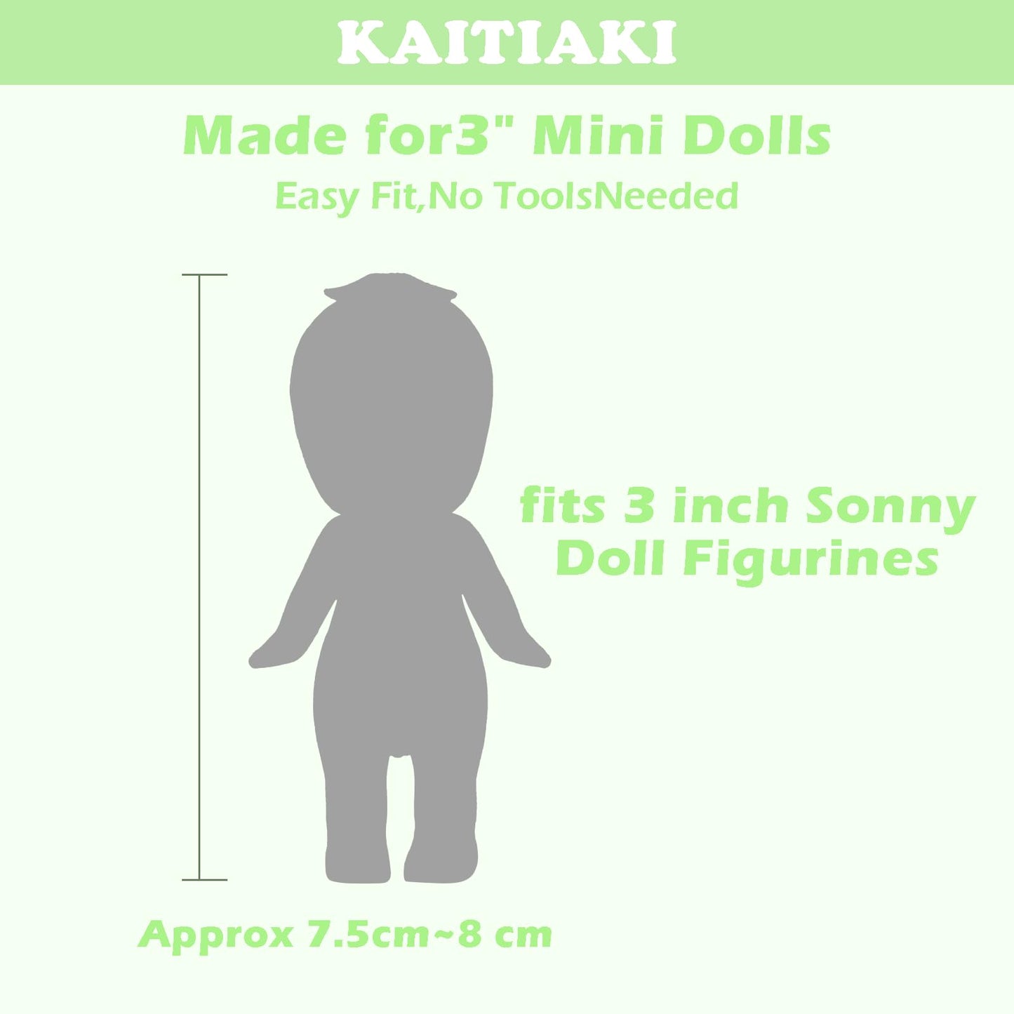 4 Sets Mini Doll Clothes for Sonny Angel Tops and Skirts Fit for 3 Inch Collectible Dolls for mature-themed Collectors Designed for Display and Decoration (Mint Meadow Muse)