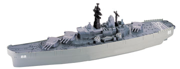 Motormax USS Giant Battleship Model MOBNJ - 30 Inch Grey Plastic Toy