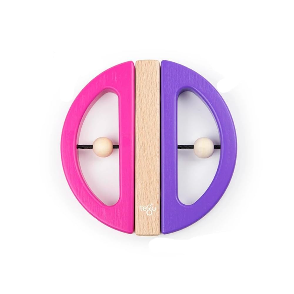 Tegu Swivel Bug Magnetic Building Block Set, Pink & Purple