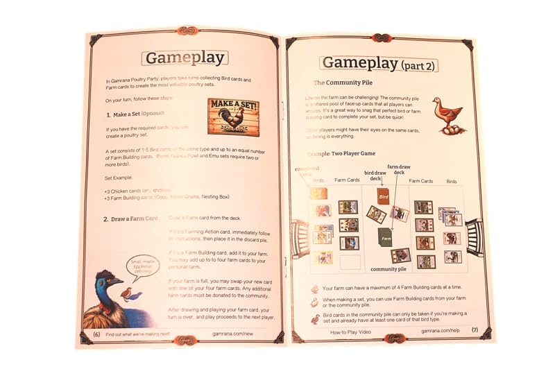 Gamrana Poultry Party Game - Strategy for 2-5 Players, Ages 8+, Gray Green, Model POPA1, Cardstock Material