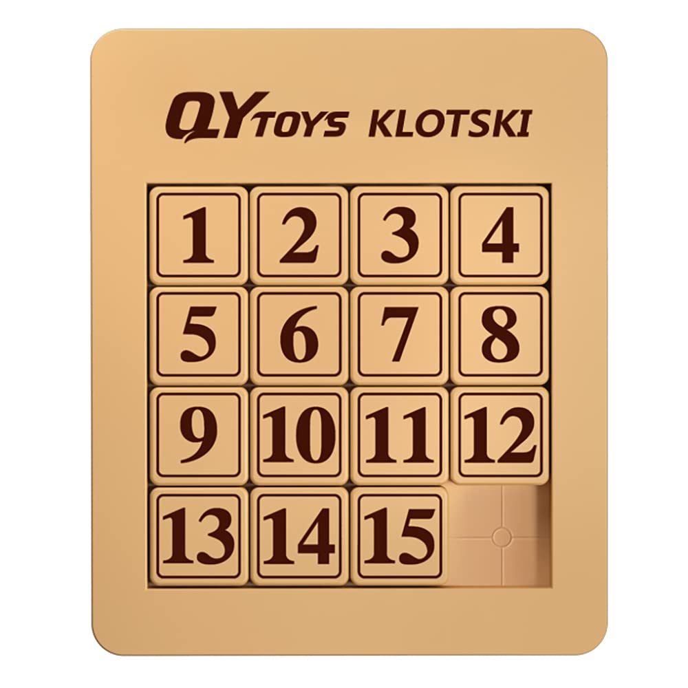 Bromocube Qy Magnetic Klotski Puzzle Sliding Block Game Jigsaw Puzzles Cube Fun Digital Puzzles Toys For Kids (4X4 Klotski 15-Di