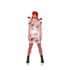 Seeing Red Evil Fast Food Girl Includes Dress, Apron, Gloves, Wig (Medium)