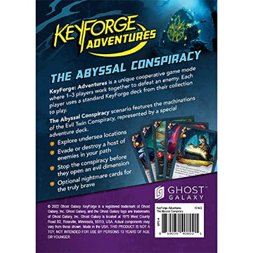 Keyforge Adventures The Abyssal Conspiracy Card Game | Strategy With Solo & Cooperative Mode For Adults Teens Ages 14+ 1-3 Playe
