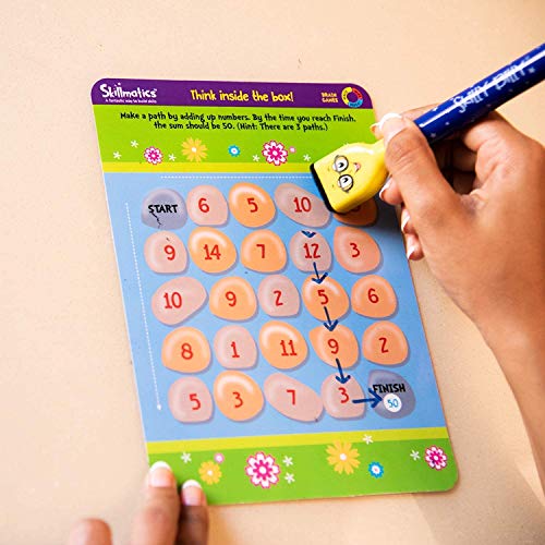 Skillmatics Educational Game - Brain Games, Reusable Activity Mats With Dry-Erase Marker, Gifts, Travel Toy For Kids Ages 6, 7, 8, 9 And Up