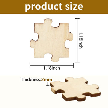 Uplama 300Pcs Blank Puzzles, Freeform Blank Puzzle Pieces Blank Wooden Puzzles Diy Jigsaw Puzzles Plain Puzzle Pieces For Crafts, Arts, Card Making (1.18' X 1.18')