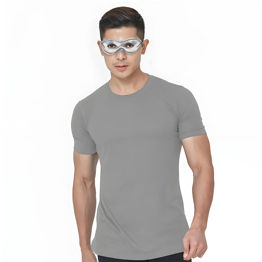Silver Super Hero Fabric Eye Mask - 2.87'' x 8.25'' - Durable, Comfortable & Perfect Fit - Ideal for Parties, Cosplay & More
