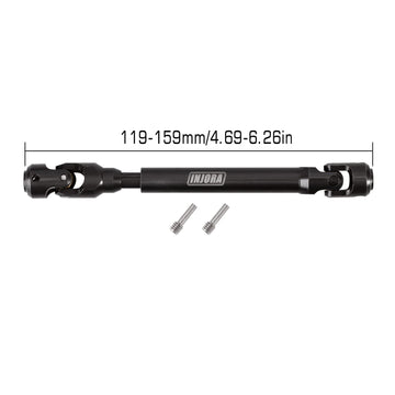 INJORA Steel Heavy-Duty Drive Shaft for 1/10 RC Car Crawler Axial SCX10 90046 AXI03007 TRX4 Redcat Gen8(119-159mm)