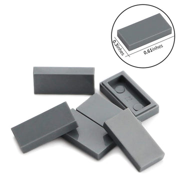 Dark Bluish Gray 1×2 Tile ×700 Parts And Pieces Flat Moc Bricks, Bulk Building Blocks For Smooth Surface Wall Floor, Toy Accessories Compatible With Major Brands