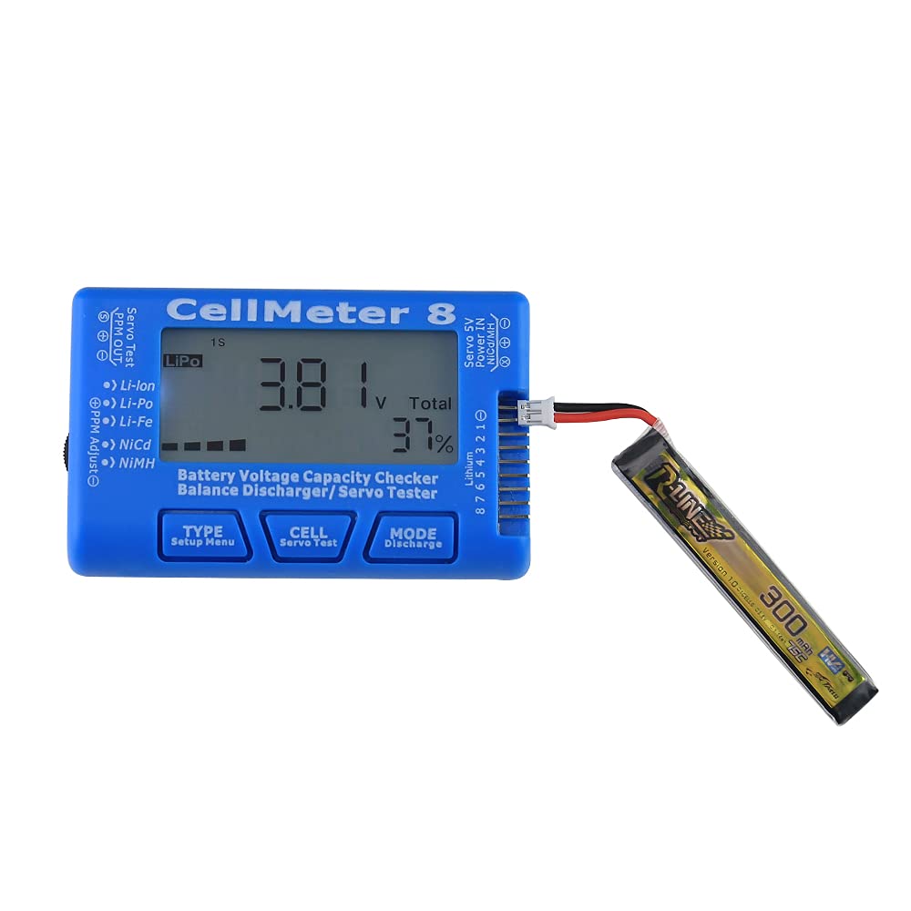SoloGood 5pcs 300mAh 1S Lipo Battery 3.8V 75C with PH2.0 Connector for FPV Tiny Whoop Brushless Drone