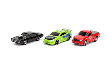 Fast & Furious 1.65'' Nano 3-Pack Die-cast Cars, Toys for Kids and Adults