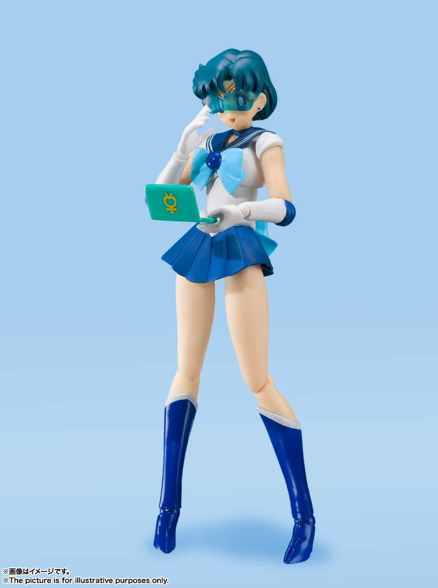 Tamashii Nations Sailor Mercury -Animation Color Edition- Pretty Guardian Sailor Moon, Bandai Shii Nations S.H. Figuarts , Aqua