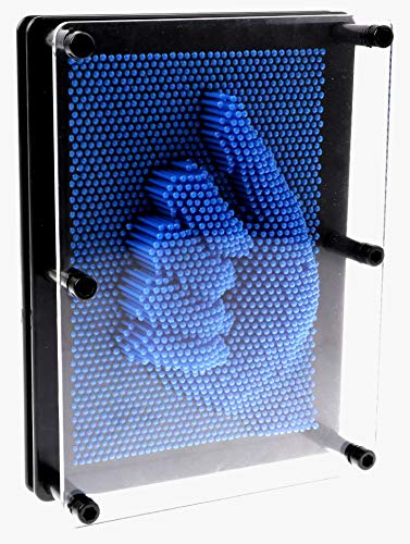 Powertrc Classic 3D Pin Art Toy, Hand Art Sensory Toy Hand Pins Impression Toy, Fun Fidget Pin Art Board Toy For Birthday Gifts 8X6 Inches