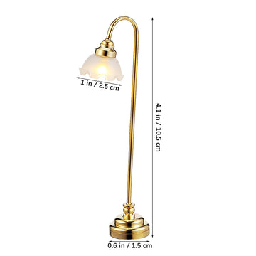 Mini Dollhouse Lamp 1/12 Scale Light Miniature Small Table Lamp Dollhouse Accessories (0.6X4.1 Inches)