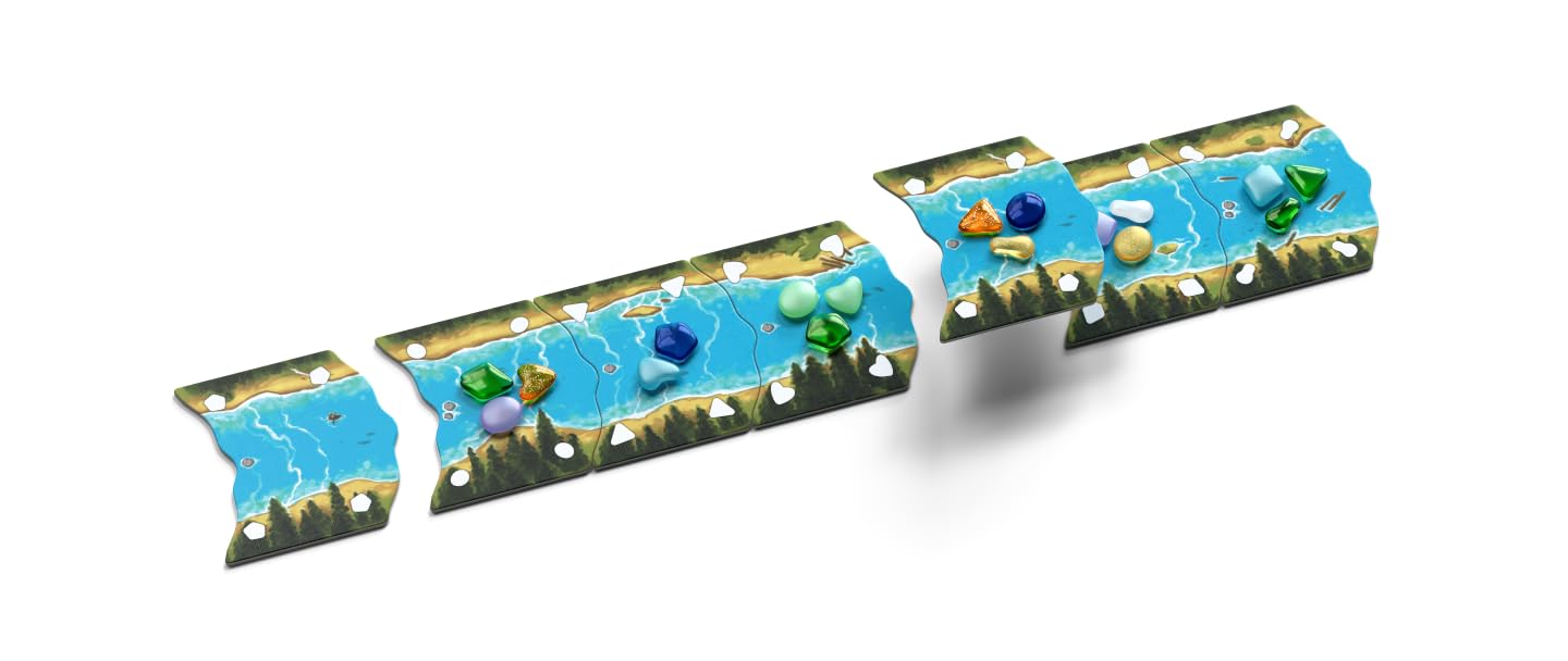 Allplay River Valley Glassworks Board Game - Family-Friendly Drafting Game for 1-5 Players - Acrylic Pieces - 20 Minutes