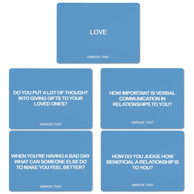Unpack That Love Deck Relationship Cards For Couples And Dating - Real Questions About Love And Relationship That Matter