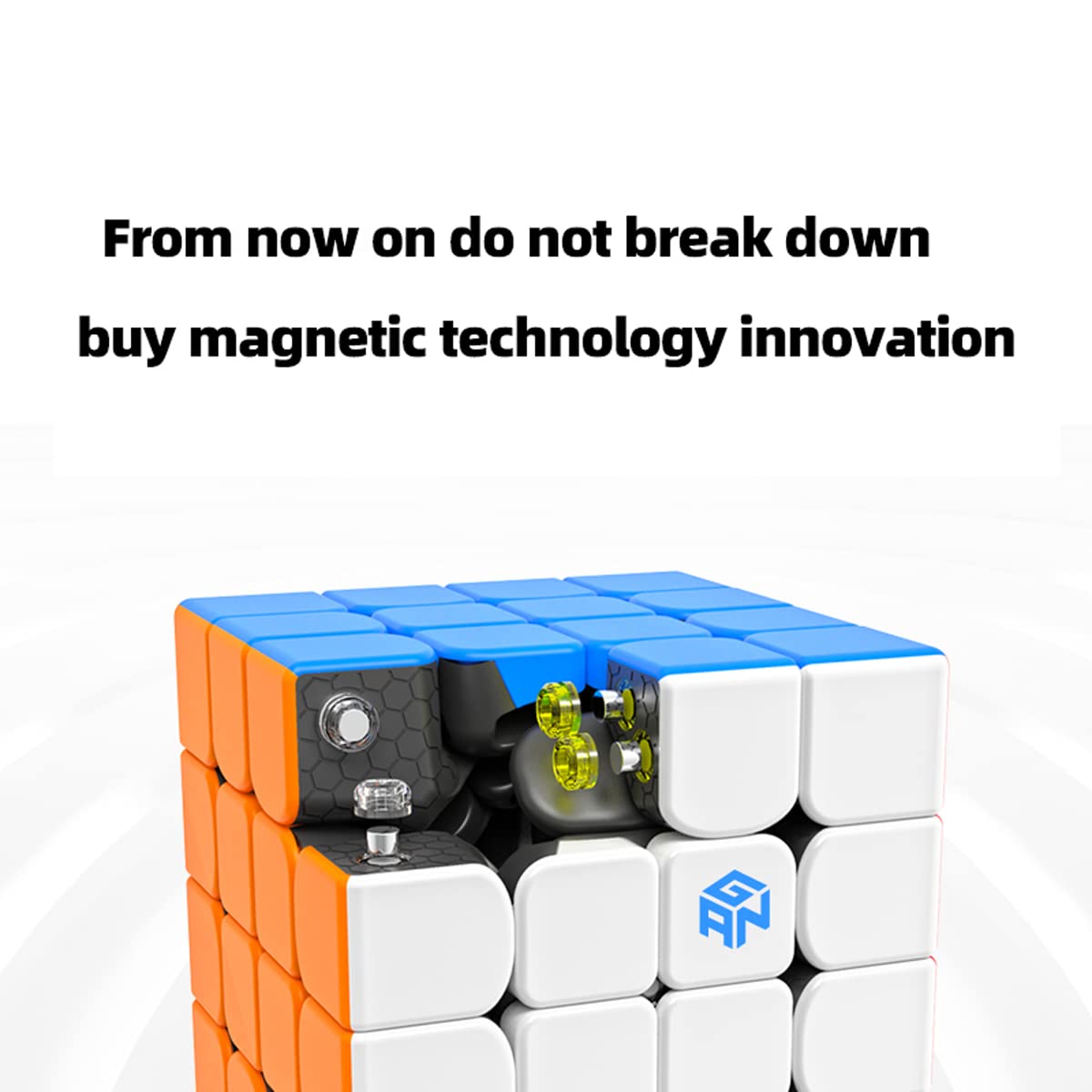 Hellocube Gan 460 M Stickerless 4X4 Magnetic Speed Cube Magic Cube 460M Puzzle Toy