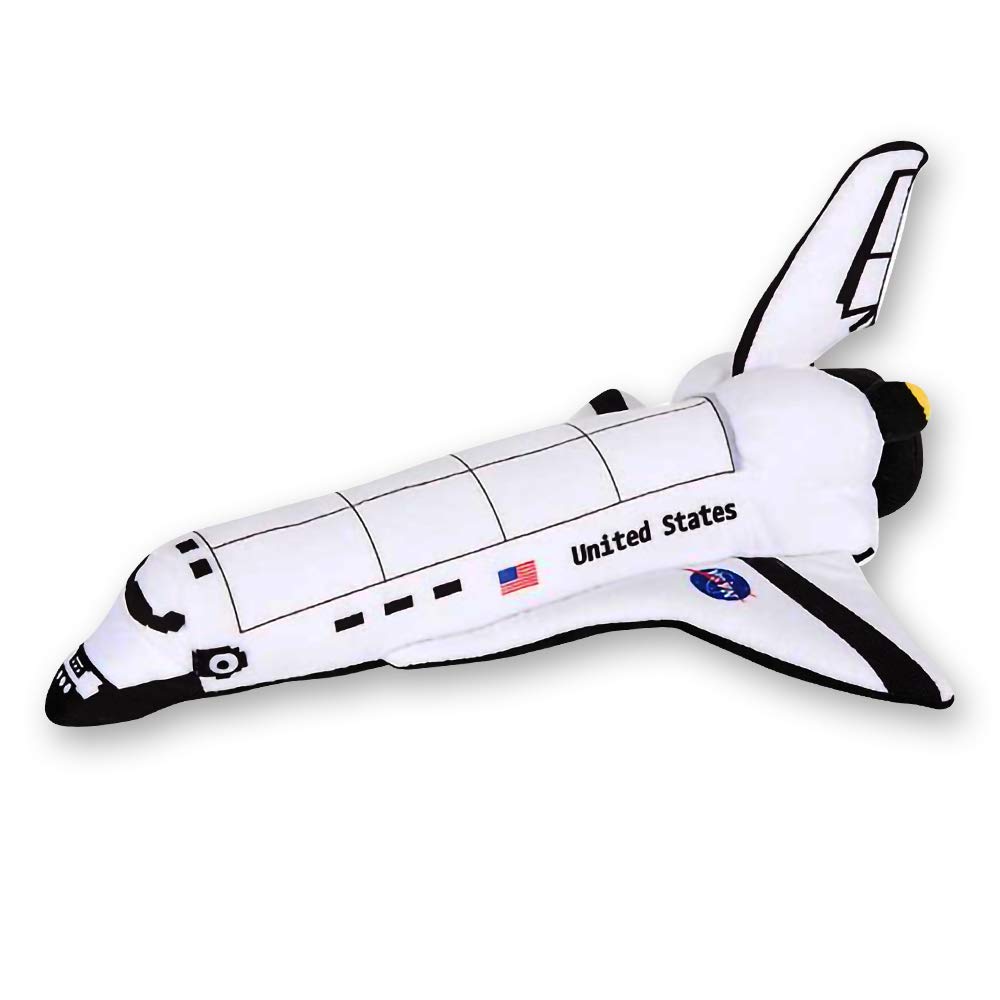 Artcreativity Stuffed Space Shuttle - 14' Soft Cuddly Astronaut Toy For Kids, Easter Basket Stuffer, Birthday Gift