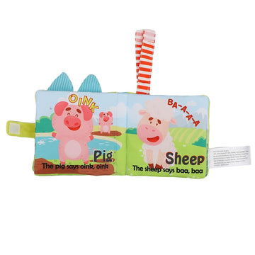 Soft Baby Books - Crinkle Cloth Books for Infants Touch and Feel Sensory Toys Baby Gifts for 0-6-12-18 Months Bunny & Farm Theme (2-Pack)