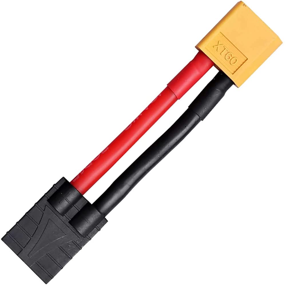 2 Pair RC LiPo Battery Connector Adapter Compatible with Traxxas Plug Battery to XT60 Male Female Connectors ESC Charger