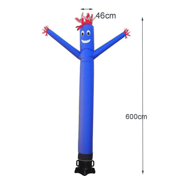 HI SUYI 20ft Advertising Inflatable Tube Men Blow Up Giant Waving Arm Fly Puppet Christmas Halloween Decorative Signs for Busine