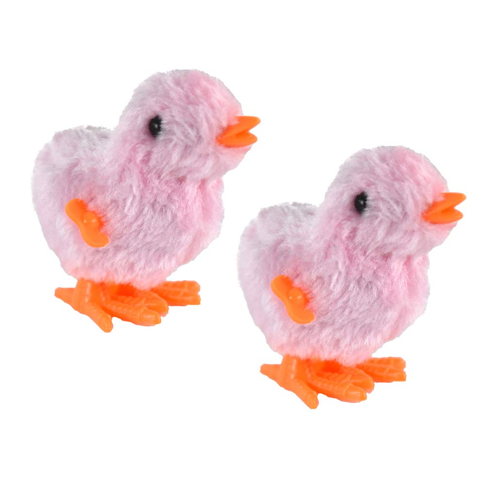 Novelty Giant Www.Noveltygiant.Com Wind Up Hopping Chicken Easter Egg Baby Chick 2 Pk (Pink)