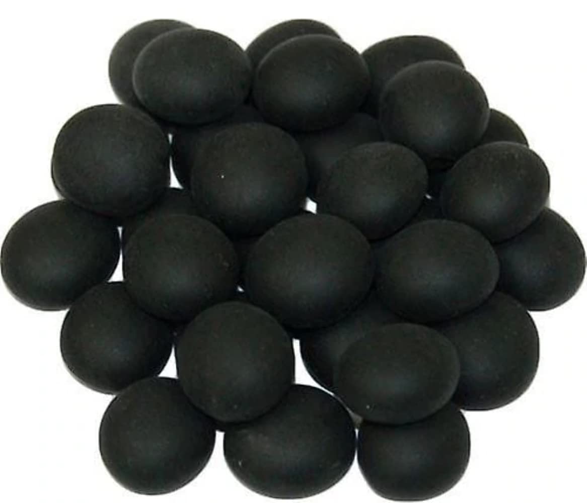 Chessex Manufacturing Chx01188 Glassstonestube - Black Opal Frosted Board Gaming Stone - 40 Piece